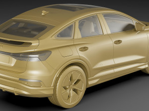 audi q4 e-tron sportback 2022 standard and s-line 3D Модель
