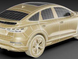 audi q4 e-tron sportback 2022 standard and s-line 3D Модель