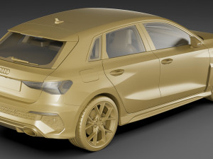 audi rs3 sportback 2022 3D 模型
