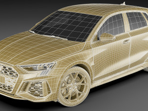 audi rs3 sportback 2022 3D 模型