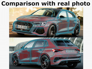audi rs3 sportback 2022 3D 模型