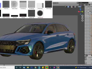 audi rs3 sportback 2022 3D 模型