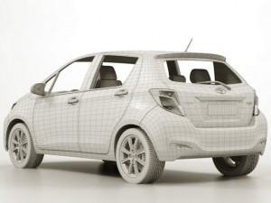 toyota yaris vitz jewela 2012 Modèle 3D