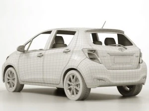 Toyota Yaris Vitz Jewela 2012 3D Modell