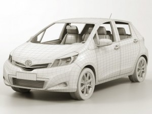 toyota yaris vitz jewela 2012 Modèle 3D