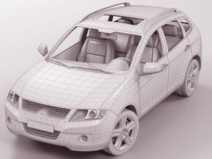 generic modern suv 3D Model