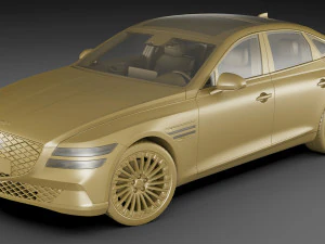 genesis electrified g80 2022 3D Model