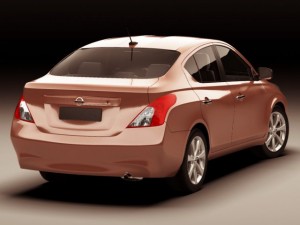 nissan versa sunny 2012 3D Model