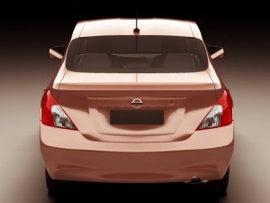nissan versa sunny 2012 3D Model