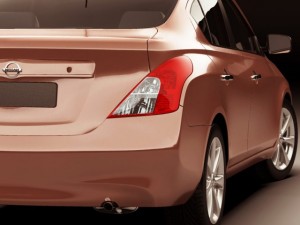 nissan versa sunny 2012 3D Model