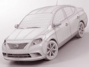nissan versa sunny 2012 3D Model