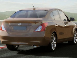 nissan versa sunny 2012 3D Model