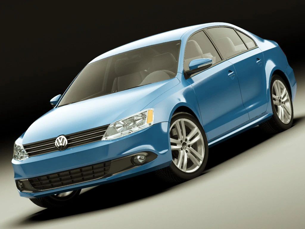 vw jetta 2012 3D Model .c4d .max .obj .3ds .fbx .stl .blend 