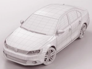 vw jetta 2012 3D Model