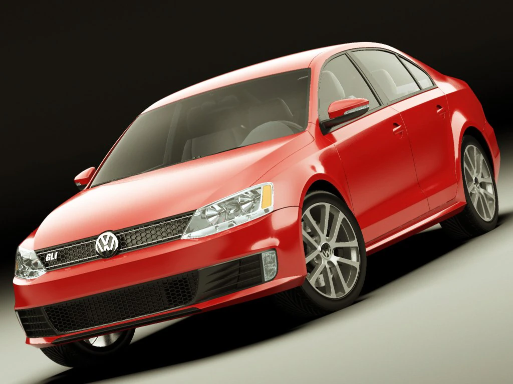 vw jetta gli 2012 3D Model .c4d .max .obj .3ds .fbx .stl .blend 