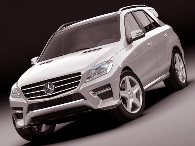 mercedes m class amg package Modelo 3D .c4d .max .obj .3ds .fbx .stl .blend 