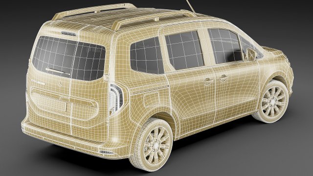 mercedes citan tourer 2021 3D Model in Van and Minivan 3DExport