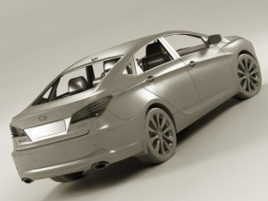 hyundai i40 sedan 2011 Modello 3D