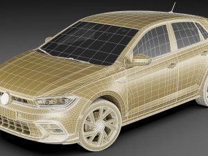 vw polo 2022 3D Model
