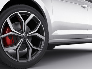 volkswagen polo gti 2022 3Dモデル