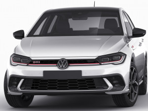 volkswagen polo gti 2022 3Dモデル