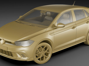 volkswagen polo gti 2022 3Dモデル