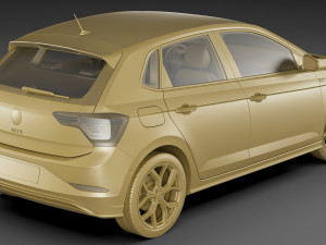 volkswagen polo gti 2022 3Dモデル