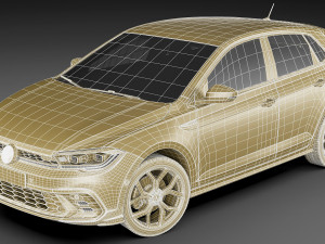 volkswagen polo gti 2022 3Dモデル