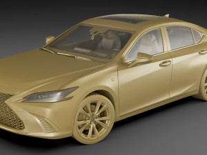 lexus es 2022 and f-sport 3D 模型