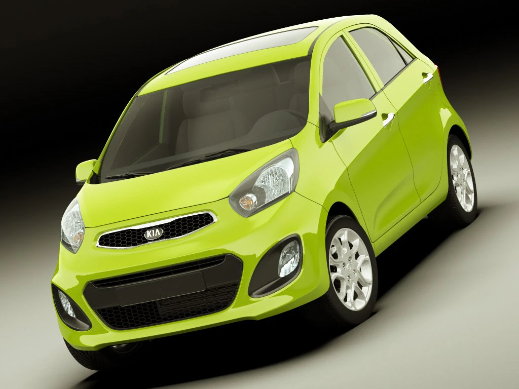 kia picanto 2012 5door 3D Model .c4d .max .obj .3ds .fbx .stl .blend 