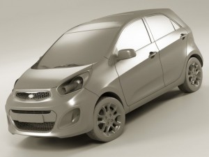 kia picanto 2012 5door 3Dモデル
