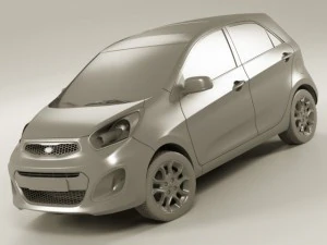 kia picanto 2012 5door 3D Model