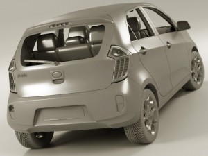 kia picanto 2012 5door 3Dモデル