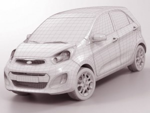 kia picanto 2012 5door 3Dモデル