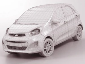 kia picanto 2012 5door 3D Model