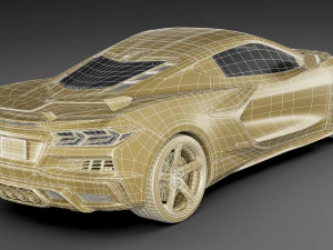 chevrolet corvette 2023 z06 c8 and z06 z07 performance package 3D Model