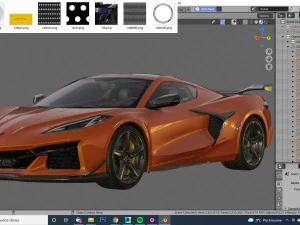 chevrolet corvette 2023 z06 c8 and z06 z07 performance package 3D Model