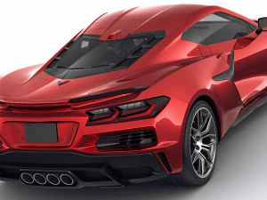 chevrolet corvette 2023 z06 c8 and z06 z07 performance package 3D Model