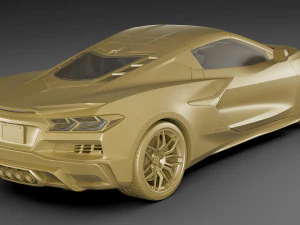 chevrolet corvette 2023 z06 c8 and z06 z07 performance package 3D Model