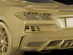 chevrolet corvette 2023 z06 c8 and z06 z07 performance package 3D Model