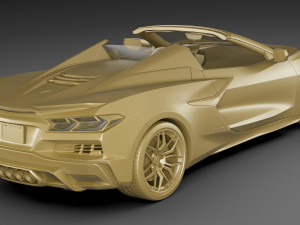 chevrolet corvette z06 c8 convertible 2023 3Dモデル