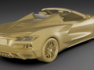chevrolet corvette z06 c8 convertible 2023 3D Model