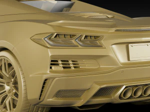 chevrolet corvette z06 c8 convertible 2023 3D Model