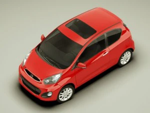 kia picanto 2012 3door 3D Model