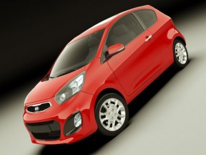 kia picanto 2012 3door Modèle 3D