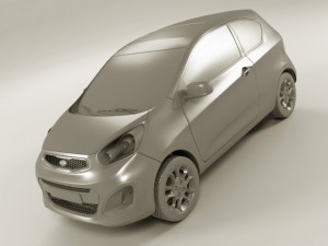kia picanto 2012 3door Modèle 3D