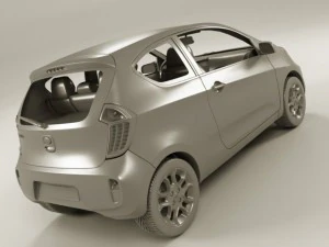 kia picanto 2012 3door 3D Model