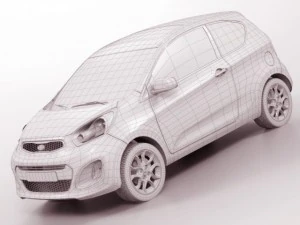 kia picanto 2012 3door 3D Model