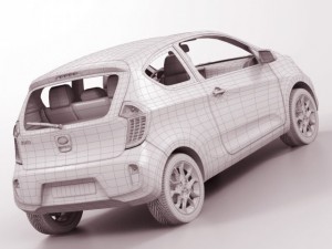 kia picanto 2012 3door Modèle 3D