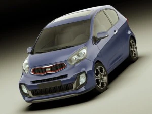 kia picanto deportivo 2012 3 puertas Modelo 3D